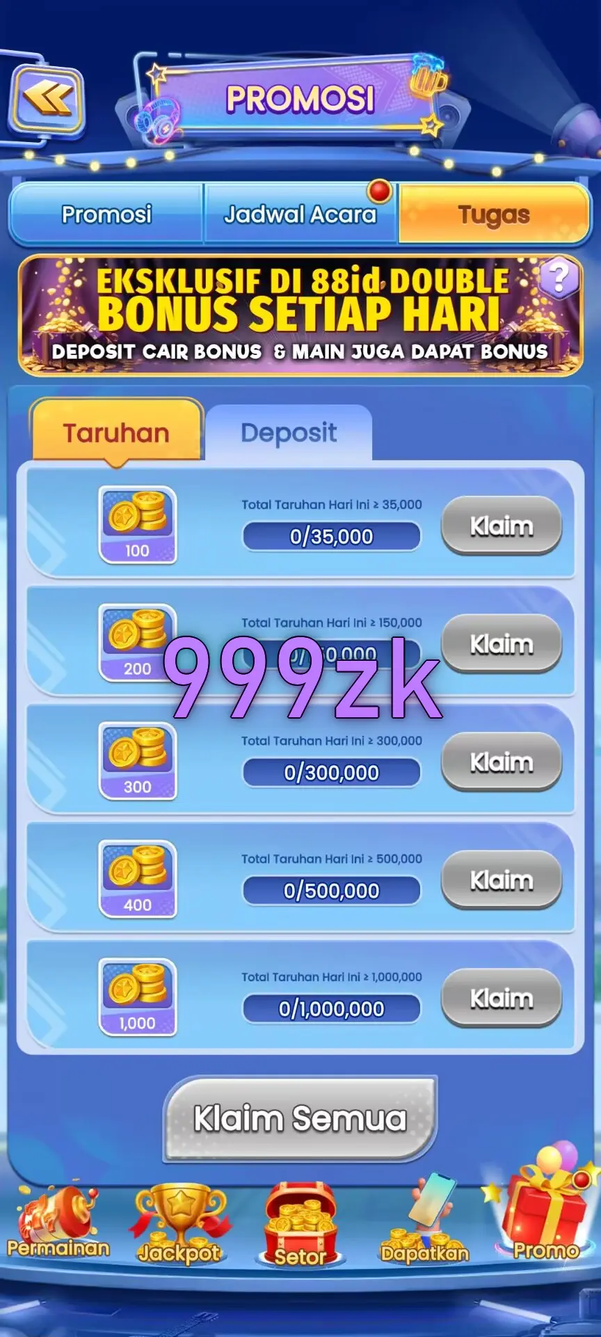 999zk Masuk